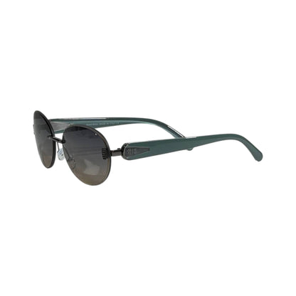 Miu Miu Elegant Oval Rimless Sunglasses 💚✨ Luxury Gradient Fashion Shades