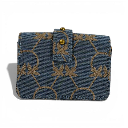 👜 Pinko Love Style Mini Chain Bag – Denim Blue & Gold 💙✨
