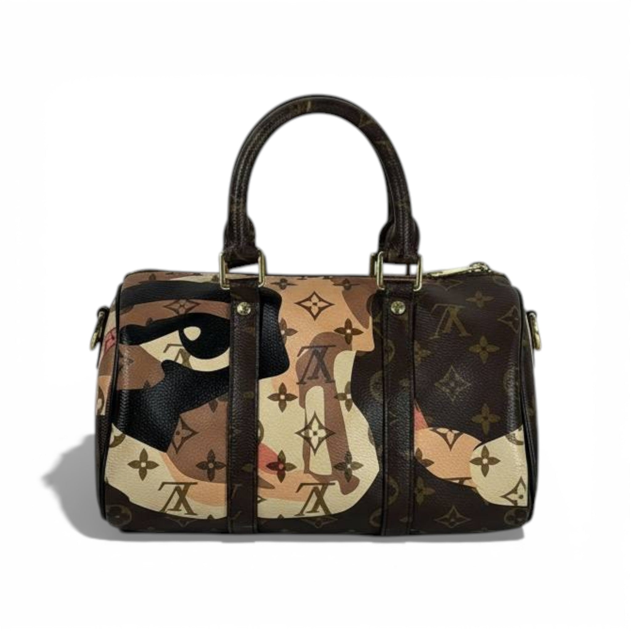 👜 Louis Vuitton Monogram Camouflage Mini Speedy Bag – Artistic Face Design