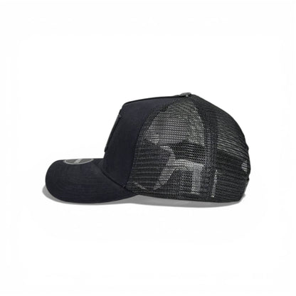 🧢 AMIRI Crystal Monogram Trucker Cap – All Black