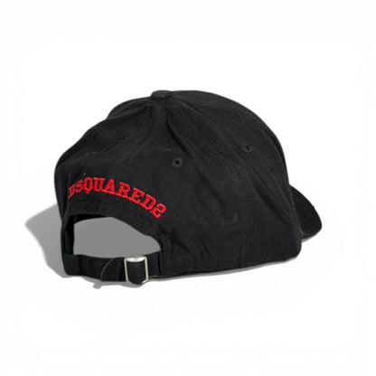 🧢 DSQ ICON Embroidered Baseball Cap – Black