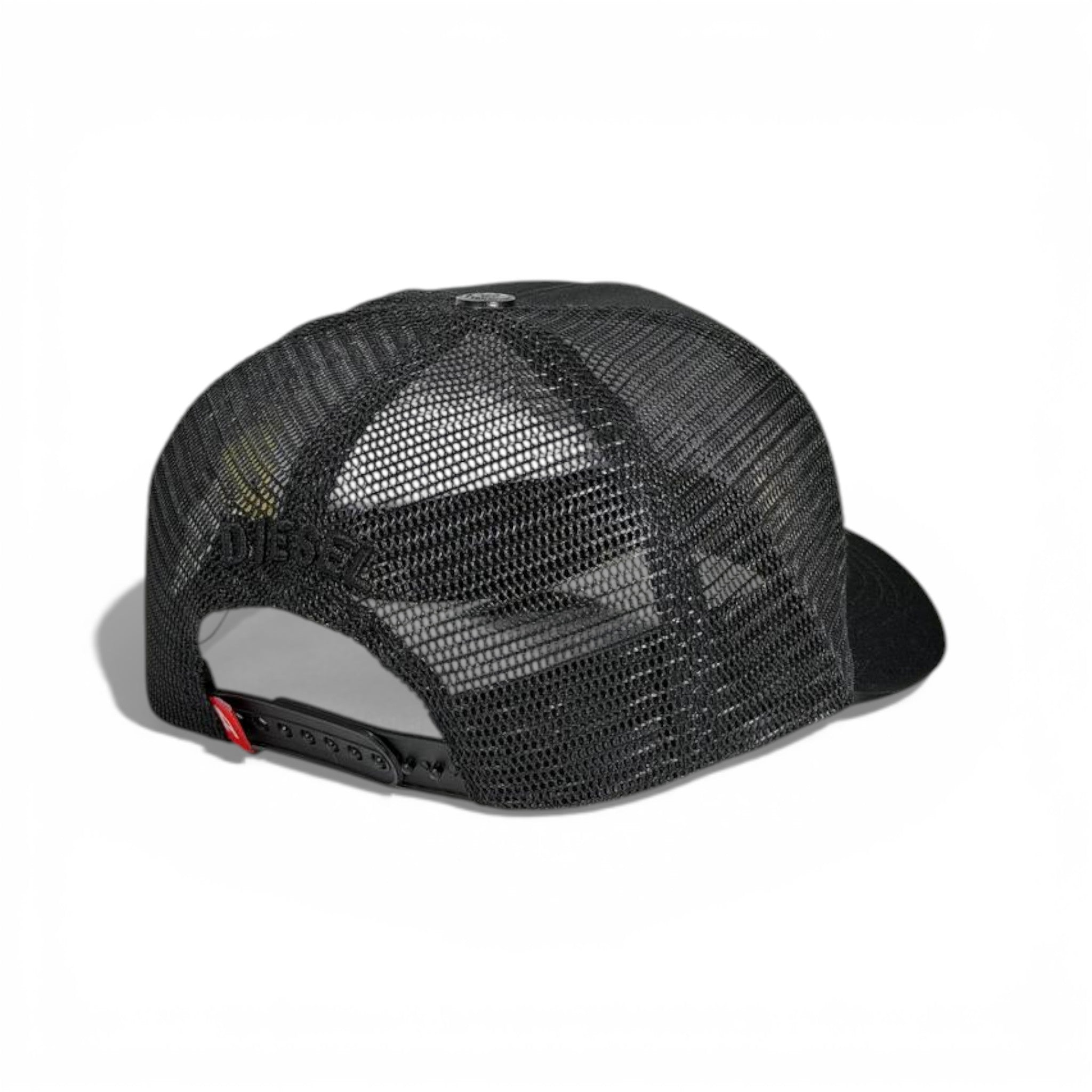 🧢 Diesel Black Trucker Cap – Patterned Logo Edition 🖤🔥