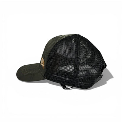🧢 Burberry Olive Check Trucker Cap – Heritage Knight Edition 🤎🟢✨