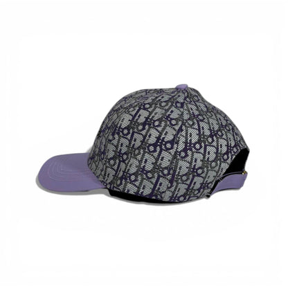 🧢 Dior Oblique Baseball Cap – Purple Star Logo Edition 💜✨