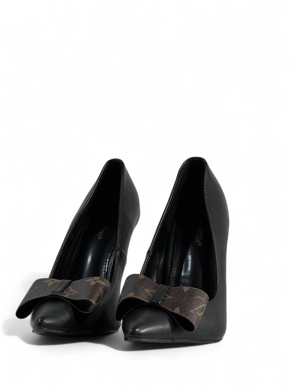 Louis Vuitton Black Monogram Bow Pumps – Elegant Luxury Pointed-Toe Heels