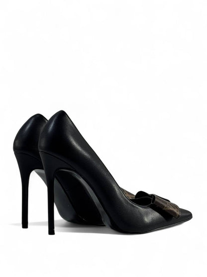 Louis Vuitton Black Monogram Bow Pumps – Elegant Luxury Pointed-Toe Heels