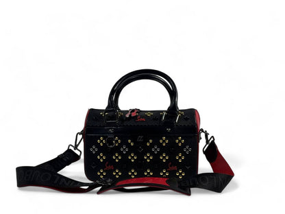 Christian Louboutin Black & Red Studded Duffle Bag 🖤❤️✨ | Luxury Designer Handbag
