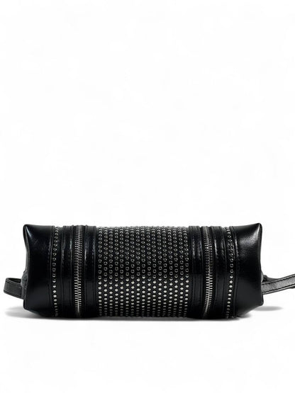 Zadig & Voltaire Black Studded Shoulder Bag 🖤✨ | Rock-Chic Crossbody with Logo Strap