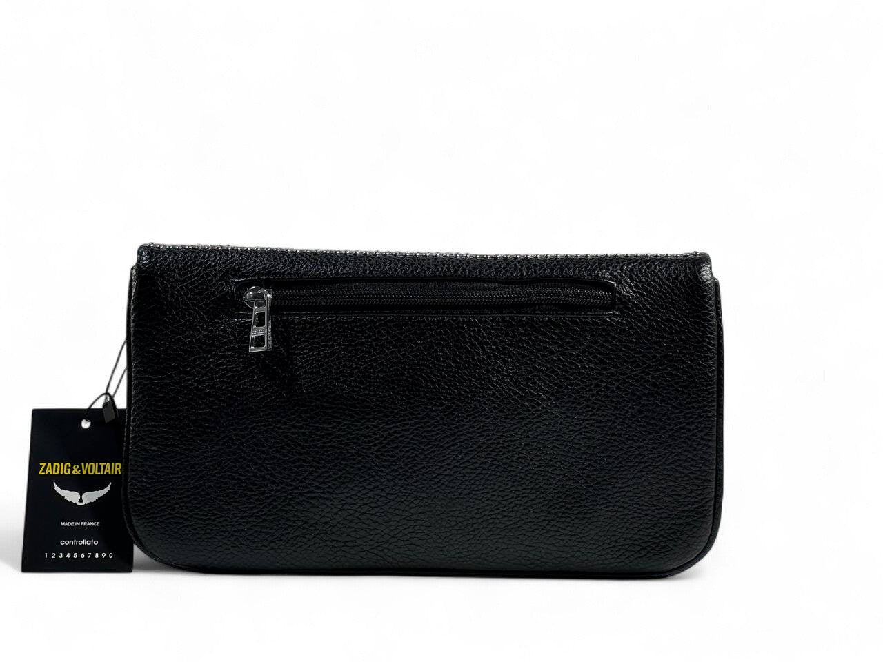 Zadig & Voltaire Black Studded Leather Shoulder Bag 🖤✨ | Iconic Parisian Glam