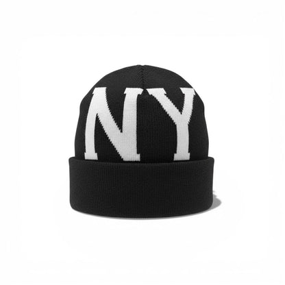🖤 LA / NY Oversized Letter Knit Beanie – Bold Urban Winter Essential ❄️