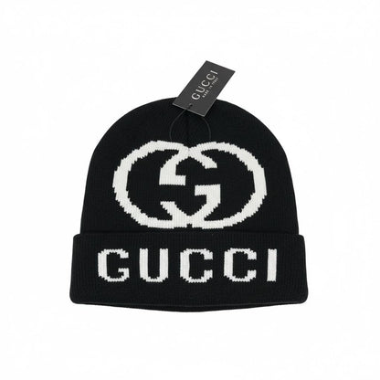 🖤 GUCCI GG Logo Knit Beanie – Iconic Winter Luxury ❄️