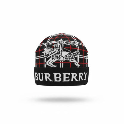 🖤 BURBERRY Knight Check Knit Beanie – Bold British Winter Statement ❄️