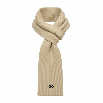 🤍 Alo Cream Winter Knit Set – Beanie, Scarf & Gloves Minimal Luxury ❄️