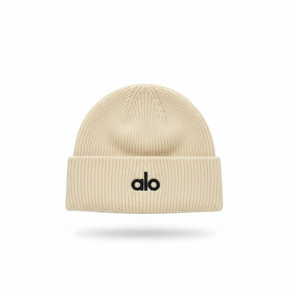 🤍 Alo Cream Winter Knit Set – Beanie, Scarf & Gloves Minimal Luxury ❄️