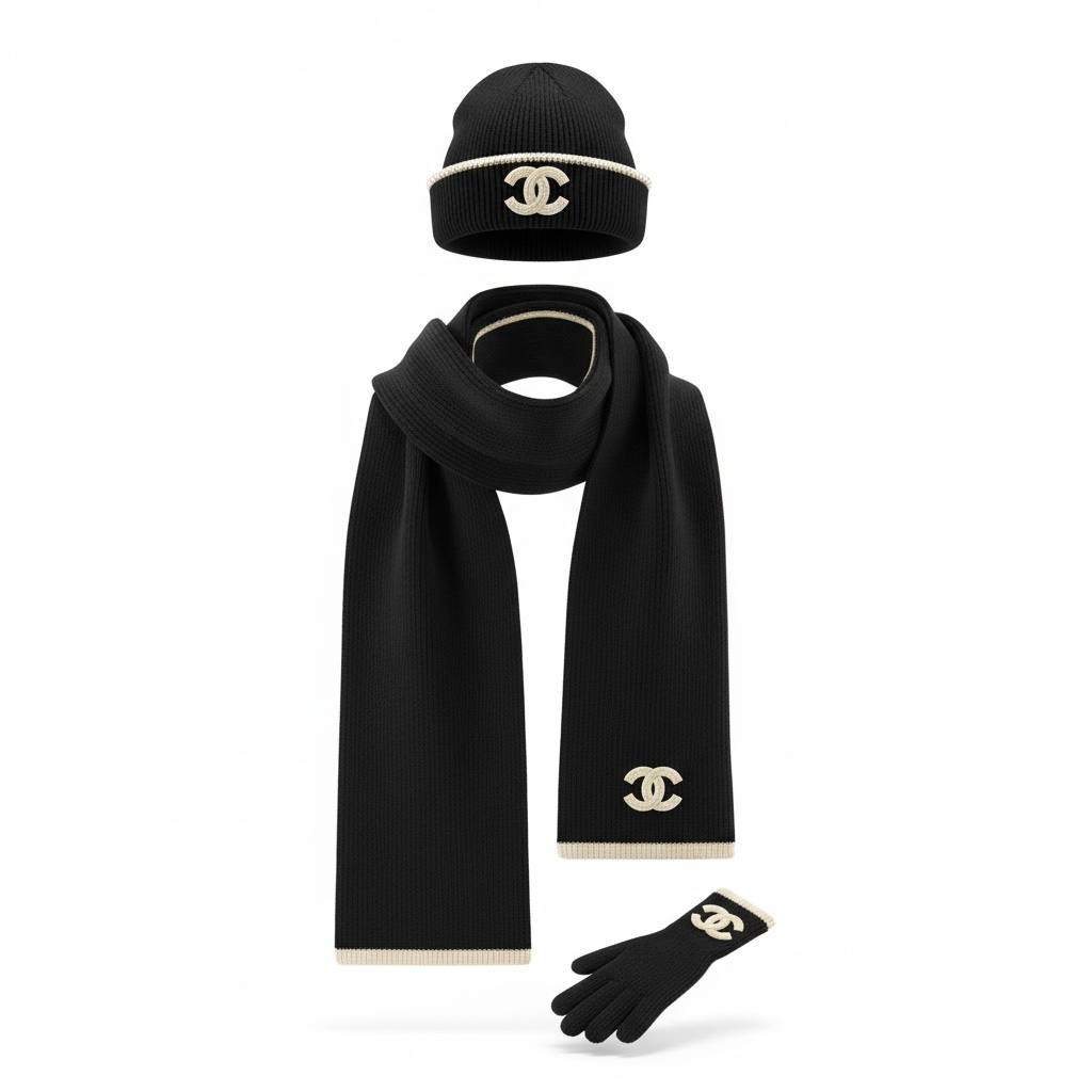 🖤 Chanel Black Knit Winter Set – Iconic Luxury & Timeless Style ❄️