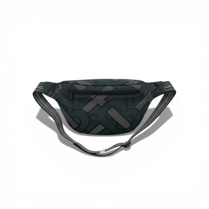 🟢 Burberry Monogram Green Luxury Belt Bag