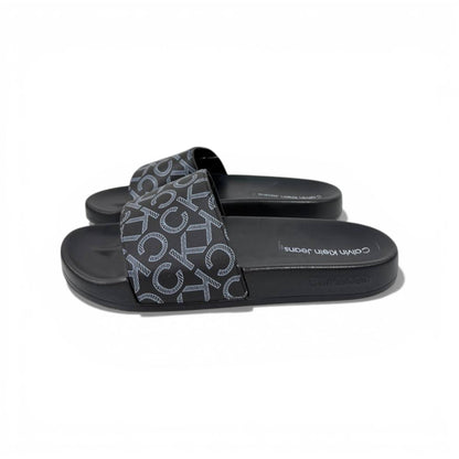 🖤 Calvin Klein Monogram Black Slides