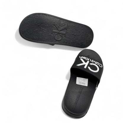 Calvin Klein CK Logo Slides – Black 🖤