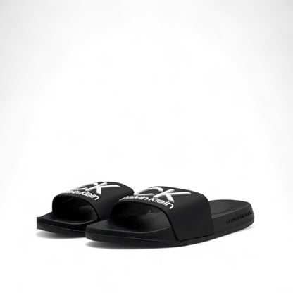 Calvin Klein CK Logo Slides – Black 🖤
