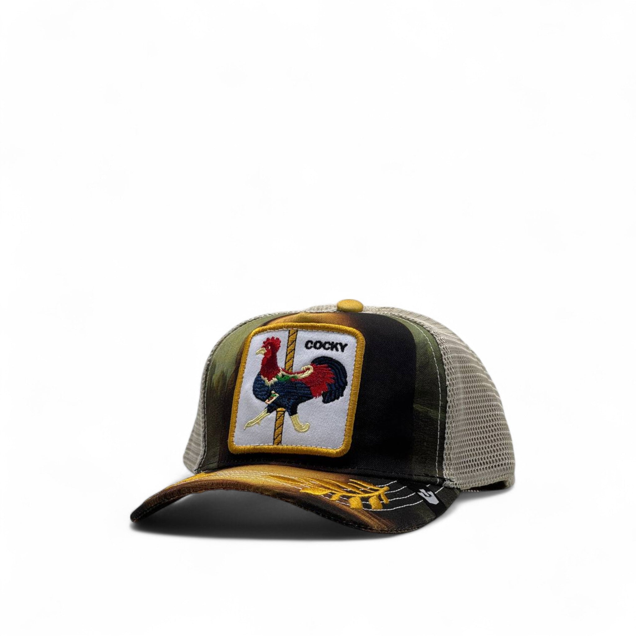 Cocky Rooster Camo Trucker Cap – Bold Attitude 🐓🧢