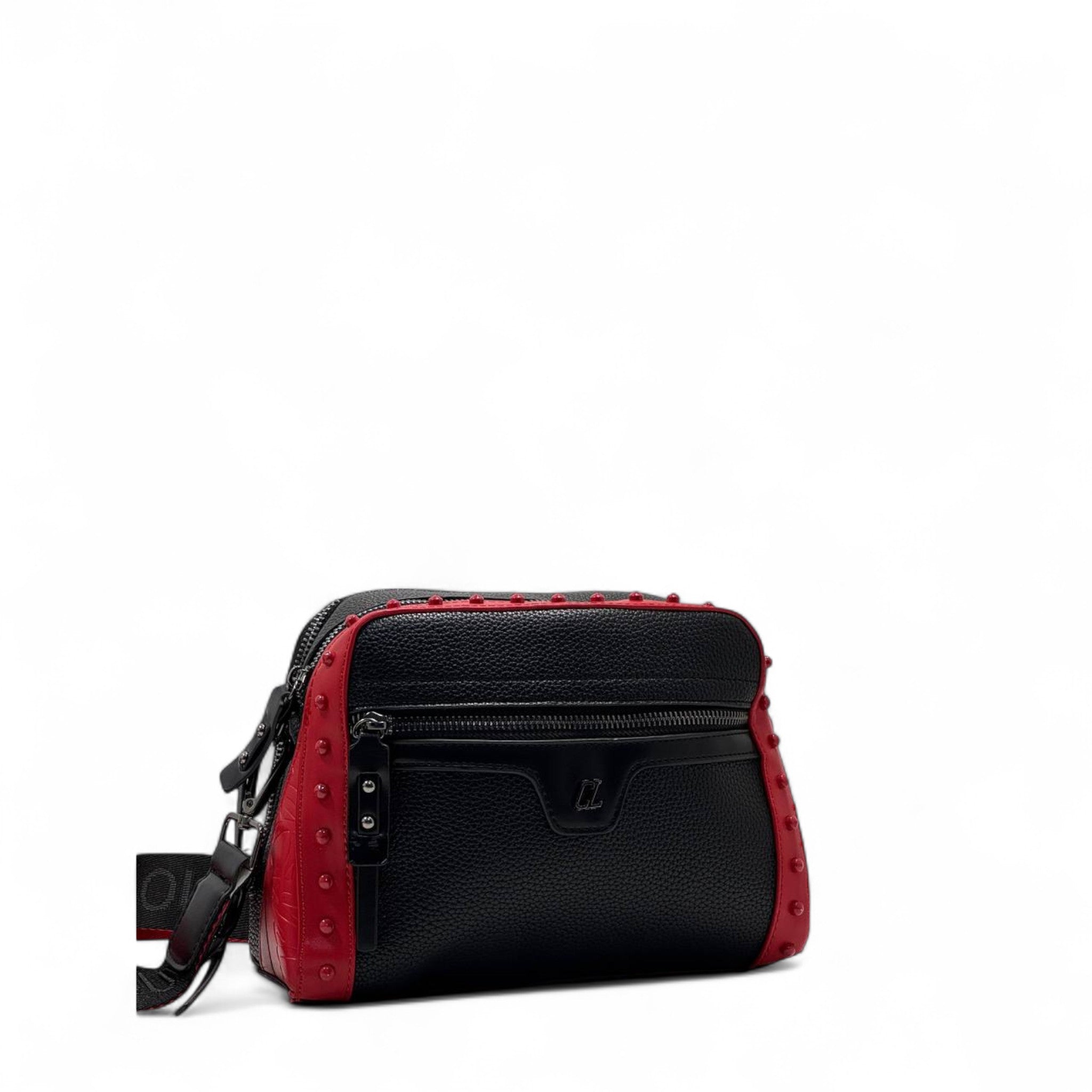Christian Louboutin Crossbody Bag – Black & Red Spike Edition 🔴🖤
