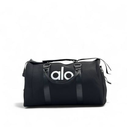 Alo Large Signature Duffel Bag – Black Bold 🏋️‍♂️🖤