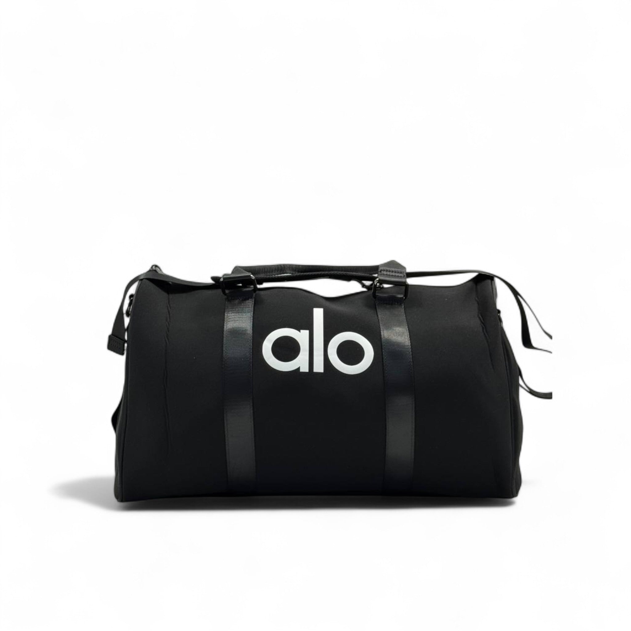 Alo Large Signature Duffel Bag – Black Bold 🏋️‍♂️🖤