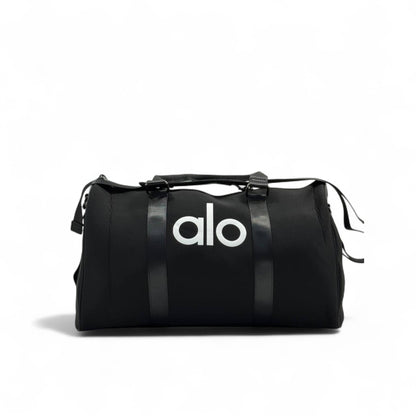 Alo Large Signature Duffel Bag – Black Bold 🏋️‍♂️🖤