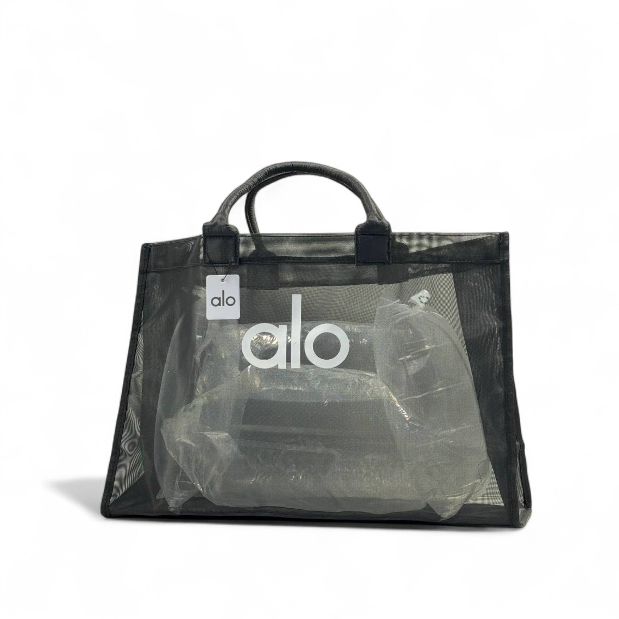 Alo Oversized Clear Tote – Jet Black Edition 🛫👜