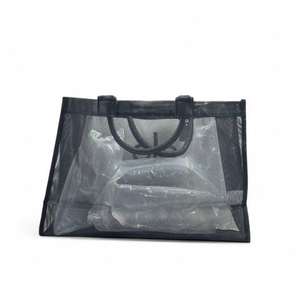 Alo Oversized Clear Tote – Jet Black Edition 🛫👜