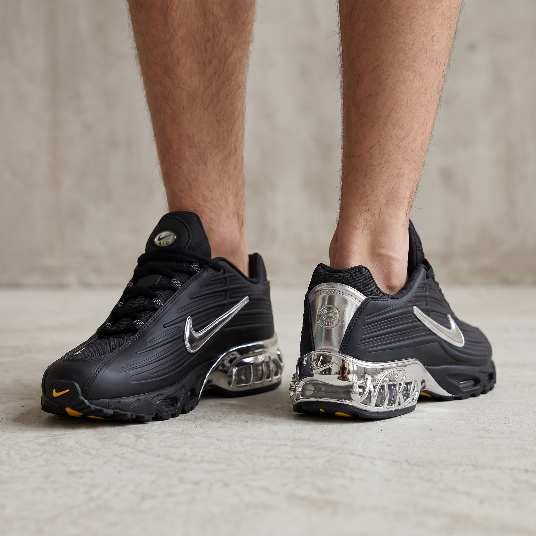 Nike Shox Black Chrome Edition – Bold Power, Timeless Style