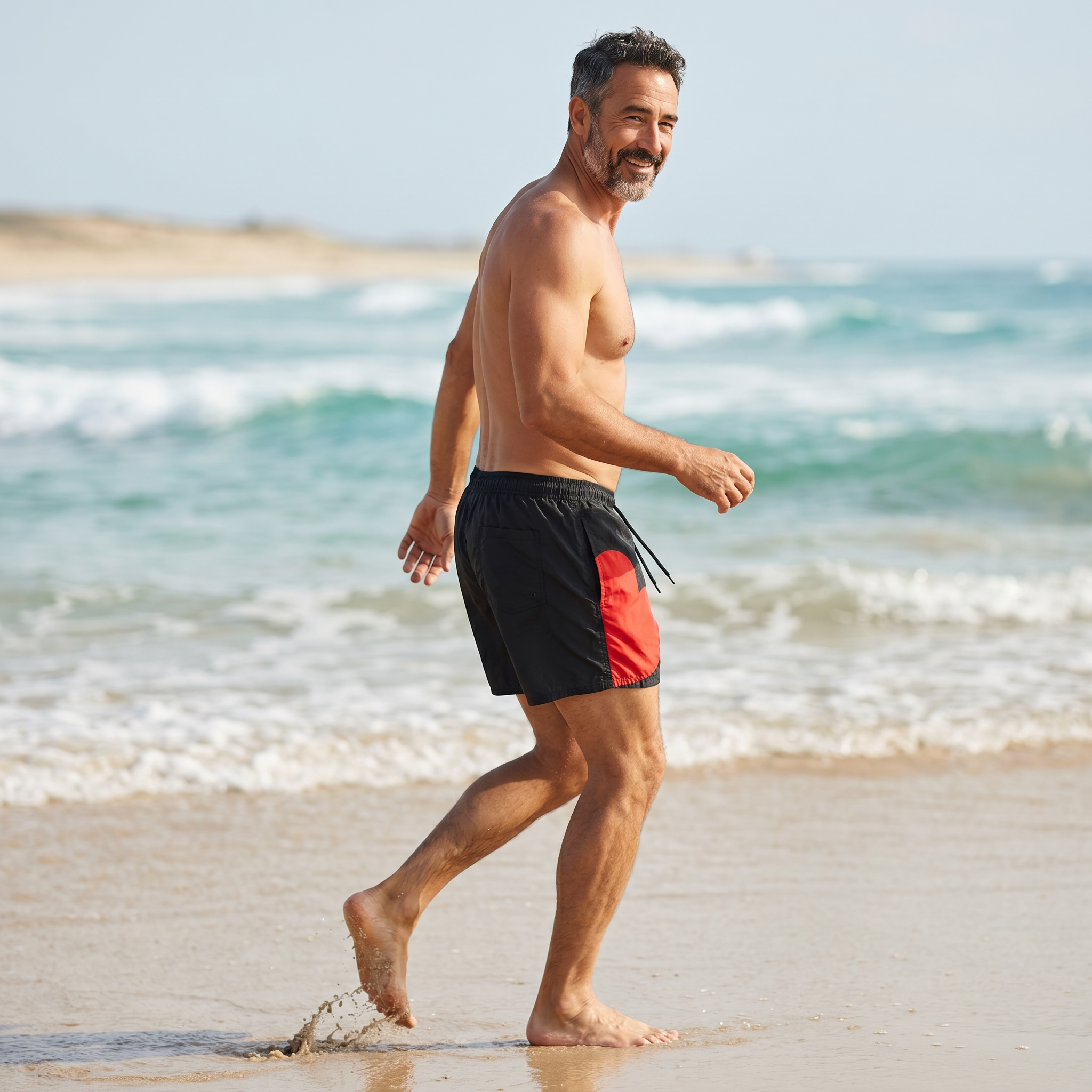 AMI Paris Heart Print Men’s Swim Shorts ❤️🖤