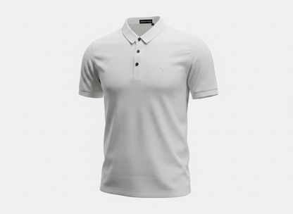 Emporio Armani White Textured Polo Shirt 🤍✨ Premium Signature Fit