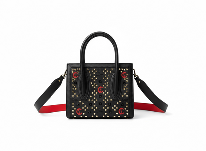Christian Louboutin Studded Mini Tote 🖤🔥 | Bold Luxury Statement