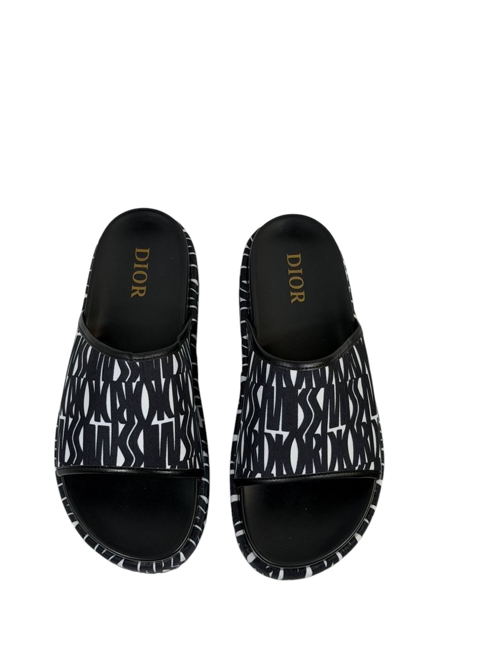 DIOR Slides – Black Monogram Edition 🖤✨