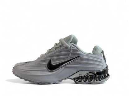 ⚡ Nike Shox Silver Chrome Edition 👟 | Luxury Meets Performance