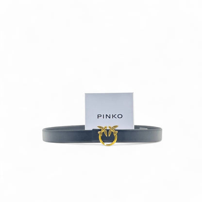 ✨ Pinko Love Birds Belt – 125cm Black with Gold Buckle 🖤🐦
