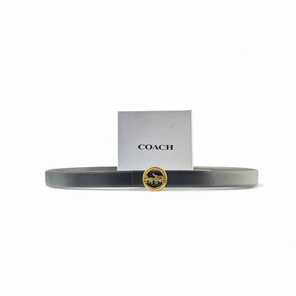 🖤 Coach Signature Belt – 125cm Black with Gold Carriage Buckle 🐎✨