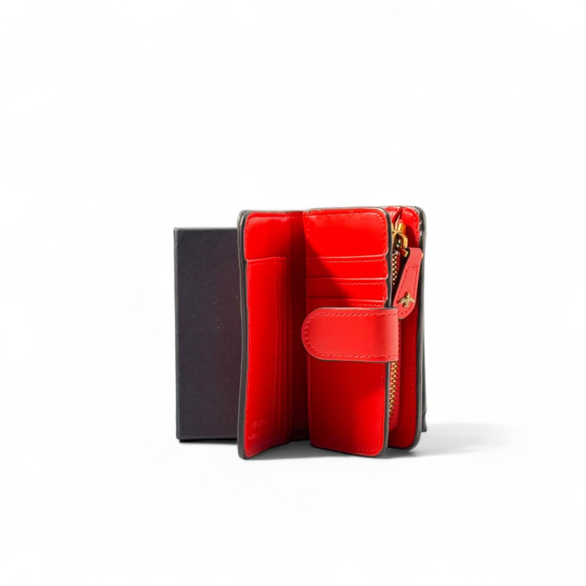 ❤️ Pinko Crystal Letter Wallet – Red with Bold Studded Logo ✨