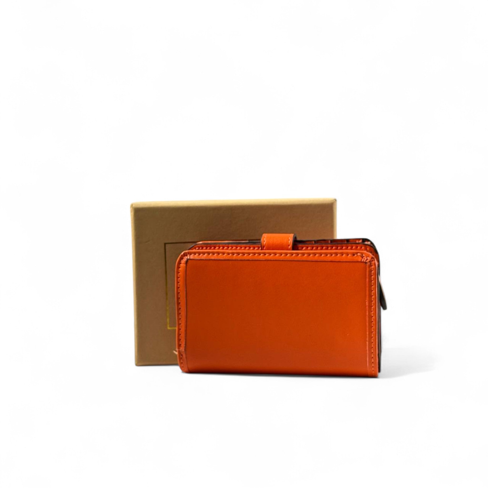 🧡 Coach Signature C Wallet – Vibrant Orange with Gold Hardware 🔥
