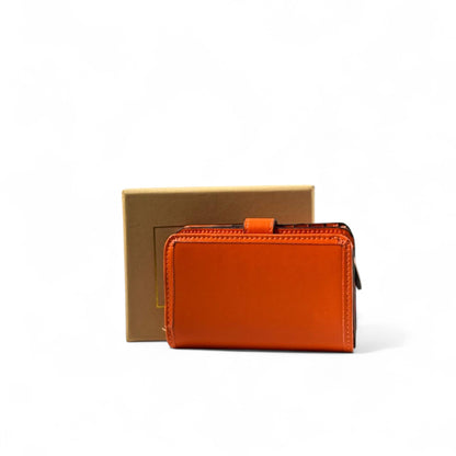 🧡 Coach Signature C Wallet – Vibrant Orange with Gold Hardware 🔥