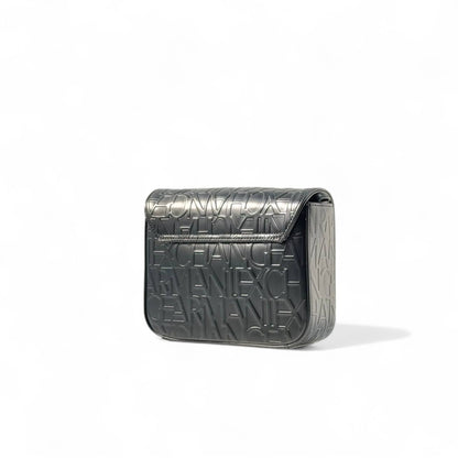 🖤 Armani Exchange Black Logo Embossed Crossbody – Mini Luxe