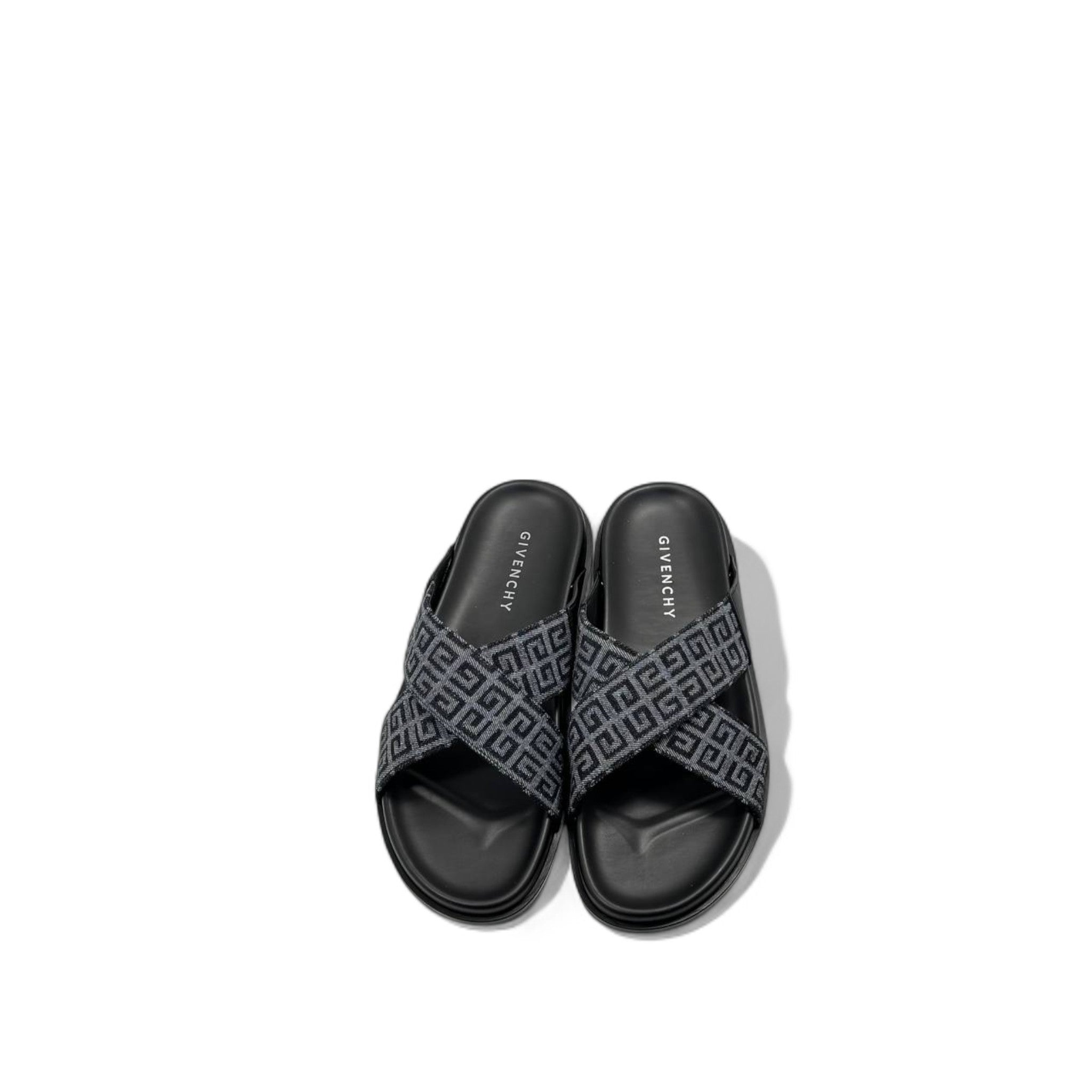 Givenchy Black Monogram Criss-Cross Slides – Luxury Everyday Sandals