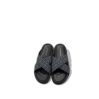 Givenchy Black Monogram Criss-Cross Slides – Luxury Everyday Sandals