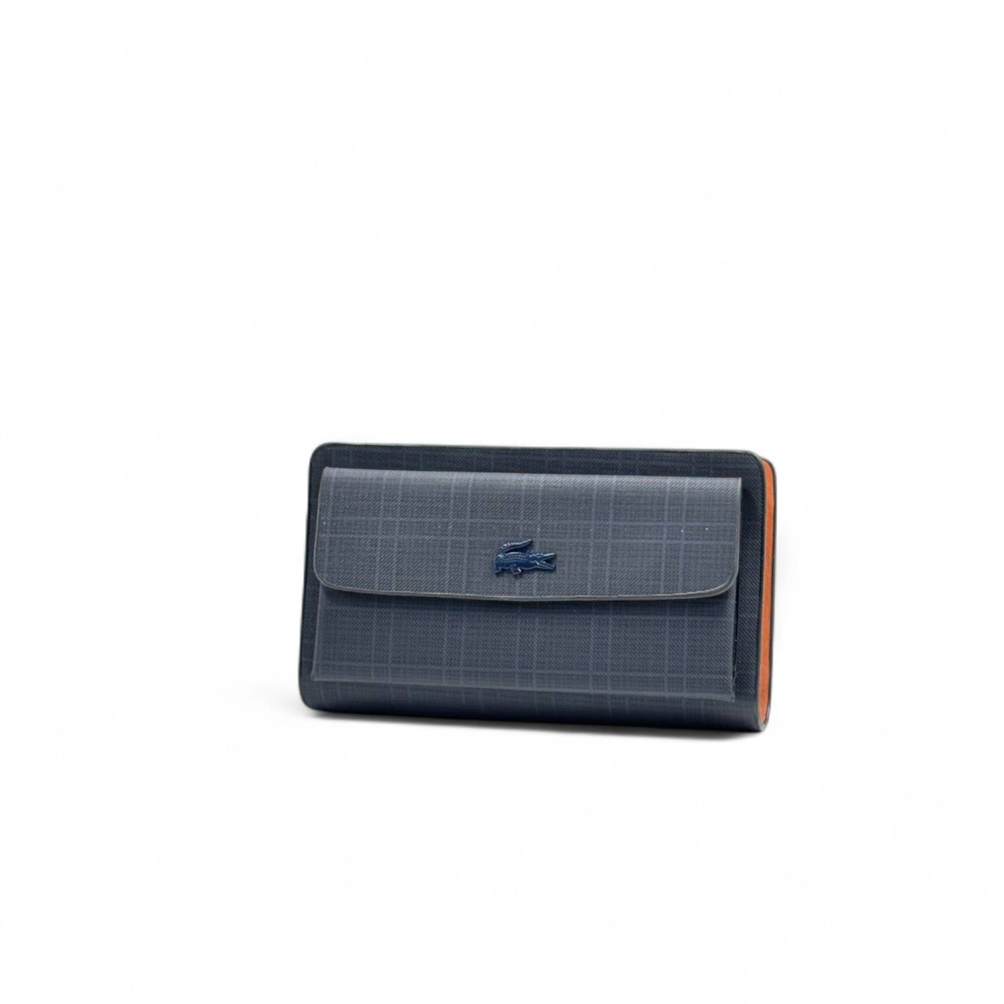 Lacoste Long Wallet – Elegant Checkered Design with Iconic Crocodile 🐊✨