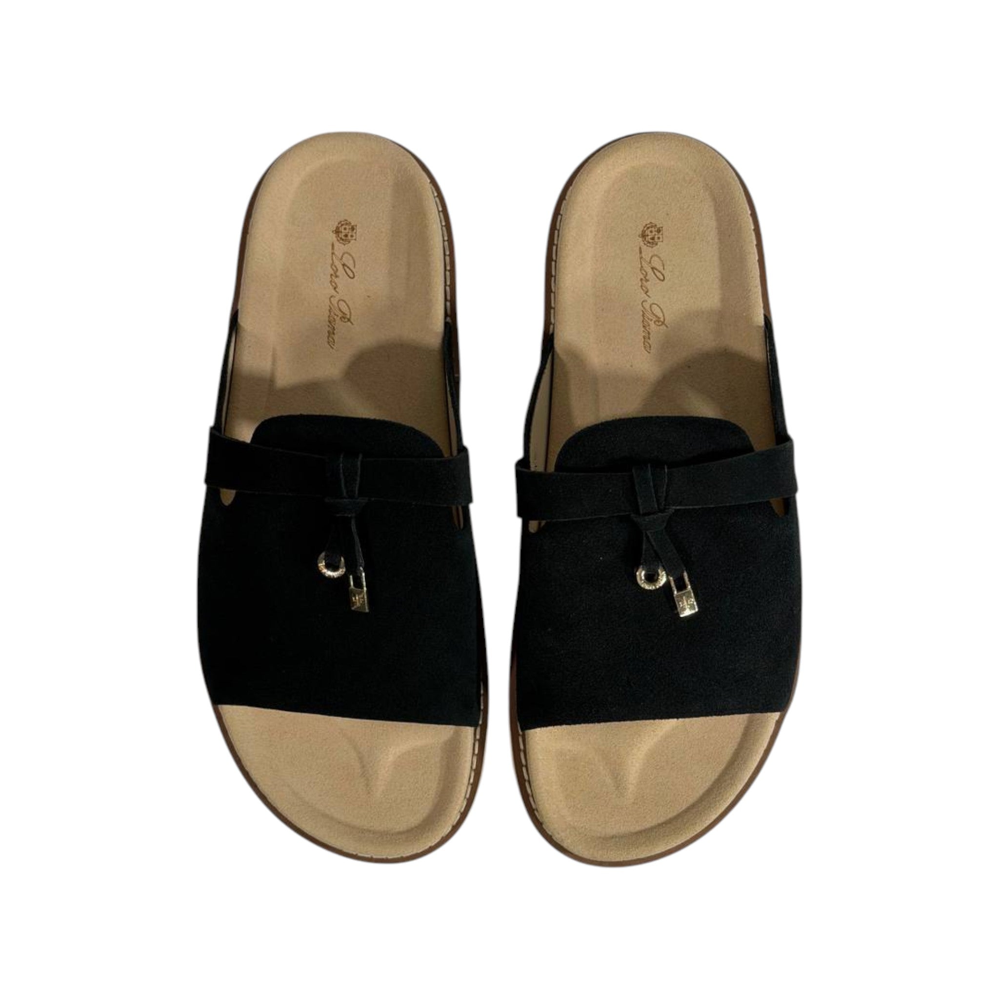 Loro Piana Black Comfort Slides 🖤✨ Luxury Summer Sandals for men