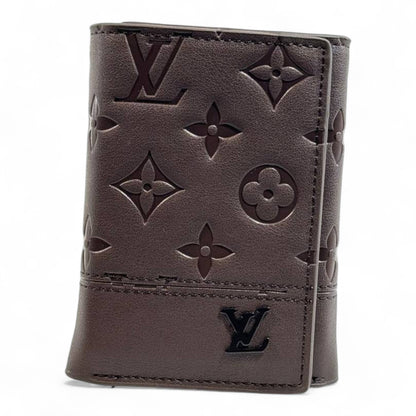 Louis Vuitton Monogram Embossed Trifold Wallet – Chocolate Brown Edition
