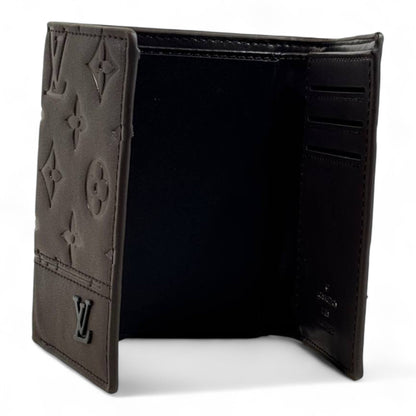Louis Vuitton Monogram Embossed Trifold Wallet – Chocolate Brown Edition