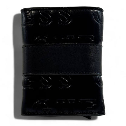 🖤 GUESS Embossed Trifold Wallet – Black Edition 💼