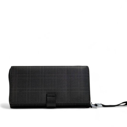 🖤 Montblanc Checkered Long Wallet – Black Edition ✨